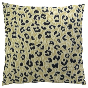 Plutus Soft Cheetah Handmade Throw Pillow, Single Sided, 26x26