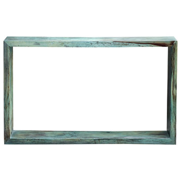 Uttermost 25456 Teo 10"W Tamarind Wood Console Table - Caribbean Blue-Green