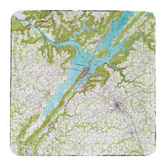 Betsy Drake Lake Guntersville, AL Nautical Map Coaster Set of 4