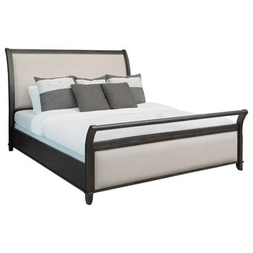 Cindi King Sleigh Bed, Gray