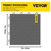VEVOR 12"x12" Interlocking Garage Flooring Tiles, Gray, 50 Sq. Ft.