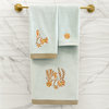 Linum Home Textiles 100% Turkish Cotton AARON 2PC Embellished Hand Towel Set