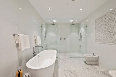 Transitional bathroom photo in New York