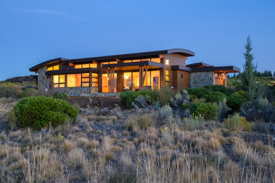 Contemporary exterior home idea in Other