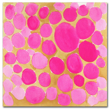 Fernanda Franco 'Pebbles Yellow' Canvas Art, 14" x 14"