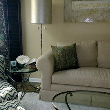 chair in front of sliding door -