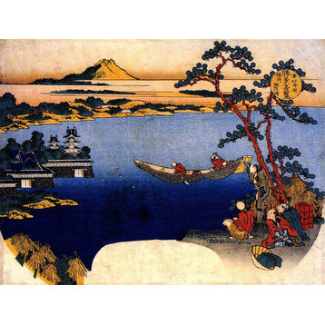 View Of Lake Suwa by Katsushika Hokusai, art print
