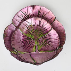 Pansy Side Plate Purple and Green - Dinnerware