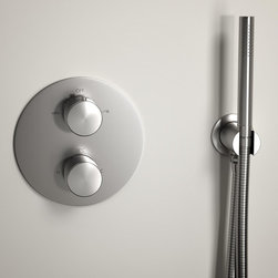 LUSSO STAINLESS LUXE SHOWER SET WITH THERMOSTATIC VALVE AND HAND-HELD SHOWER - Products