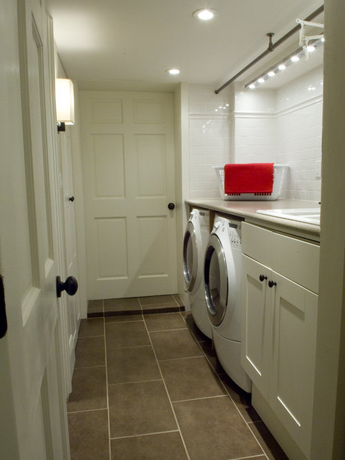 Narrow Laundry Room Home Design Ideas, Renovations & Photos