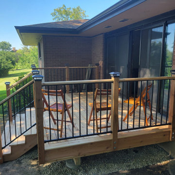 High Land Park Lake County IL Cedar Deck and Aluminum Rail