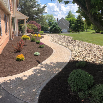 Walkway with River Rock