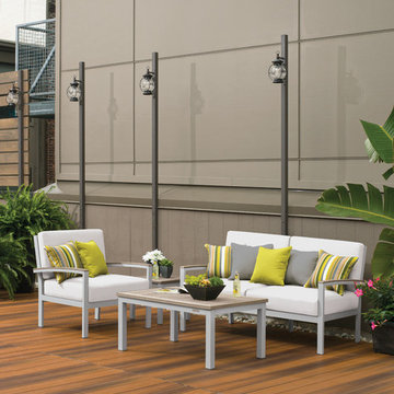 Travira 4-Piece Seat & Table Tekwood Chat Set