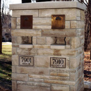 Detailed Brick Columns