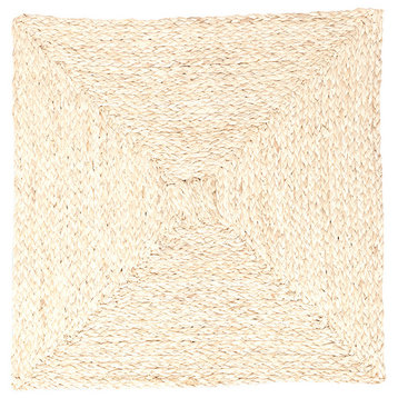 Zoey Raffia Placemats, Set of 4, Bleached, Square