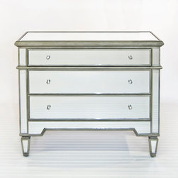 Worlds Away Cary Silver Mirrored Chest - Accent Chests And Cabinets