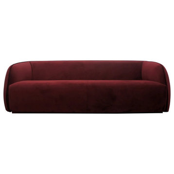 Roland Modern Red Velvet Sofa