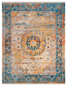 Safavieh Vintage Persian Collection VTP435 Rug, Blue/Multi, 8' X 10'