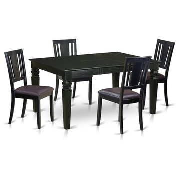 5-Piece Kitchen Nook Dining Set, Table and 4 Chairs With Cushion
