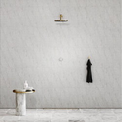 Porto Shower System (Brushed Gold & Carrara Marble) - Bath & Shower Parts