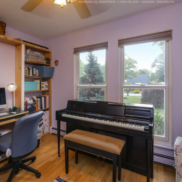 New White Windows in Charming Music Room and Home Office - Renewal by Andersen L