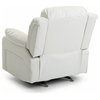 Passion Furniture White Faux Leather Upholstery Reclining Chair PF-G682-RC