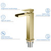 Waterfall Single Handle Vessel Sink Faucet KBF1005, Brushed Gold, With Drain