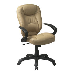 Deluxe High Back Leather Office Executive Chair - Office Chairs