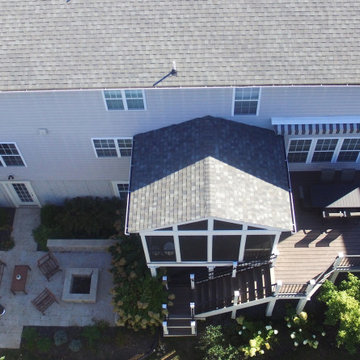 TimberTech Mocha deck and porch with Ashwood border in Germantown MD