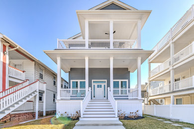Inspiration for a coastal exterior home remodel in Philadelphia