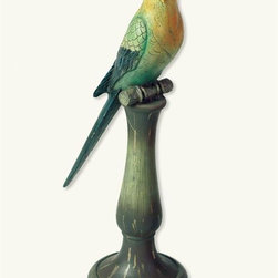 Boca Chica Perched Bird (Parakeet) - Decorative Objects And Figurines