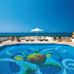 Pool tile by White Horse Glass Mosaic - Mosaic Tile