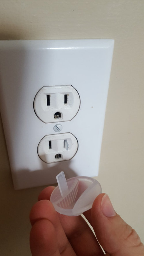 Plastic stuck in outlet