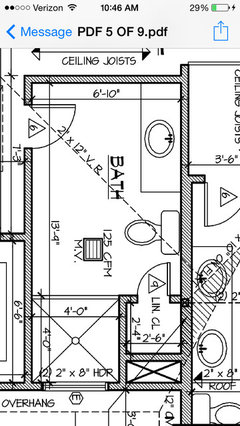 Bathroom layout help and AC/Heat Vent Placement help
