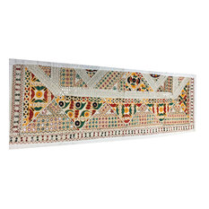 Mogul Interior - Consigned Antique Fabric, Sari White Mirrorwork Embroidered Tapestry - Tapestries