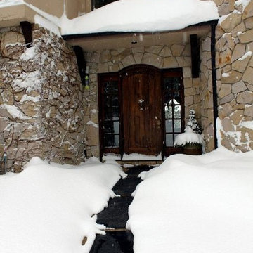 Rusty has a clear path even during a white-out blizzard