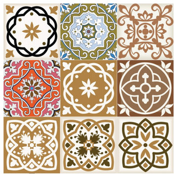 6" x 6" Snickerdoodle Mosaic Pop Peel and Stick Removable Tiles