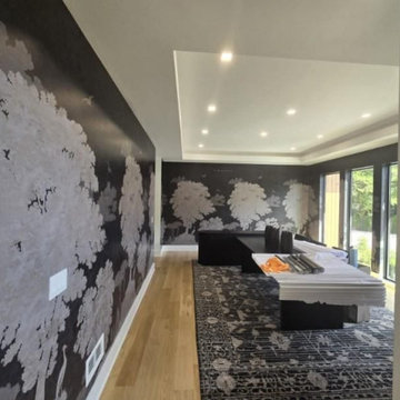 Wallpaper installation Living Room in Austin