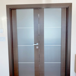 Private Residence - Custom Natural Veneer Wenge Doors - Interior Doors