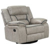 Denali Faux Leather Upholstered Chair Made With Wood Finished in Gray