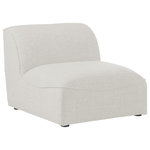 Meridian Furniture - Miramar Linen Textured Fabric Upholstered Armless Chair, Cream - Unwind and let your cares float away while you're curled up in the welcoming confines of this Miramar Modular Armless Chair. This sophisticated modular armless chair is made from premium materials with a solid frame that ensures durability and long-lasting service life. The soft cream linen textured upholstery on this modular armless chair makes it feel super indulgent against the skin. Pair this armless chair with other items in the Miramar collection for a complete lookthe latches underneath make pairing a snap.