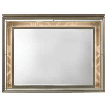 Mirror With LED, Dark Champagne