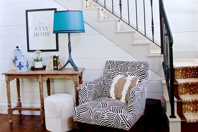 Inspiration for a cottage staircase remodel in Dallas