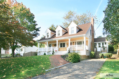 Transitional exterior home idea in Boston