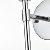 1 Light Chrome And Frosted White Bath Sconce