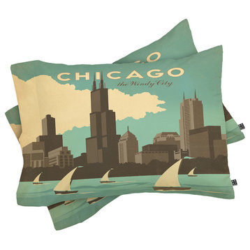 Deny Designs Anderson Design Group Chicago Pillow Shams, Queen