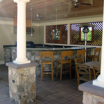 Londonderry, NH Pool, Patio & Outdoor Kitchen Design and Build
