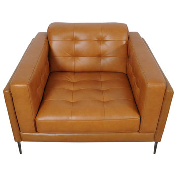 Murray Full Leather Chair, Tan