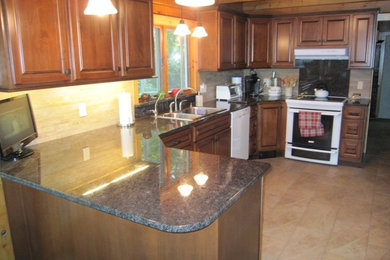 Inspiration for a rustic kitchen remodel in Portland Maine