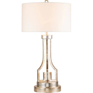 Buffet Drum Table Lamp - Silver